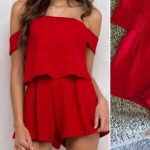 Here Comes The Sun red romper playsuit 8 0873